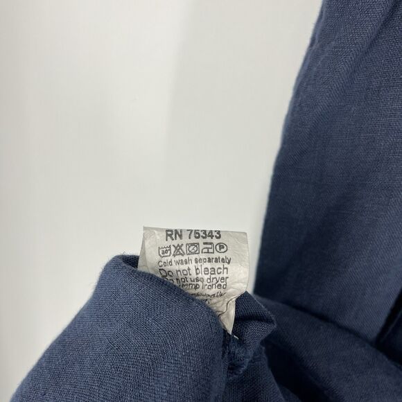 Terzo Millennio Dress Size Medium Navy Made in Italy Sleeveless Ruffle Hem Shift - Picture 9 of 9